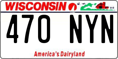 WI license plate 470NYN