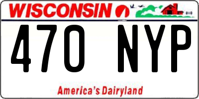 WI license plate 470NYP