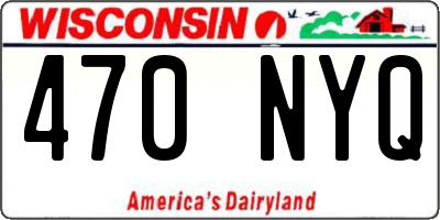 WI license plate 470NYQ