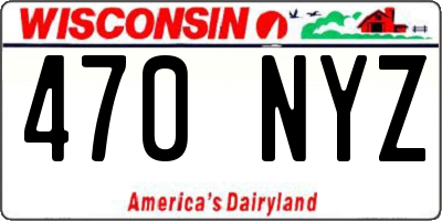 WI license plate 470NYZ