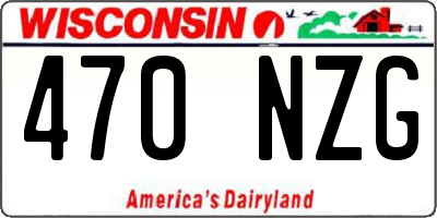 WI license plate 470NZG