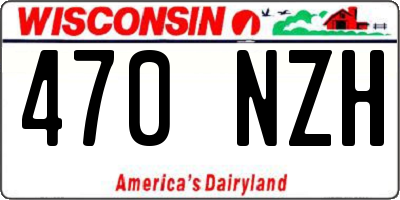 WI license plate 470NZH