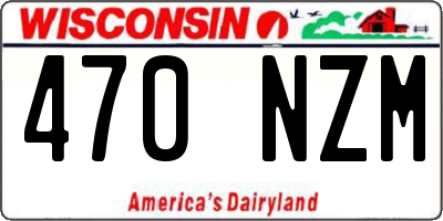 WI license plate 470NZM