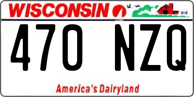 WI license plate 470NZQ