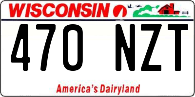WI license plate 470NZT