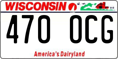 WI license plate 470OCG