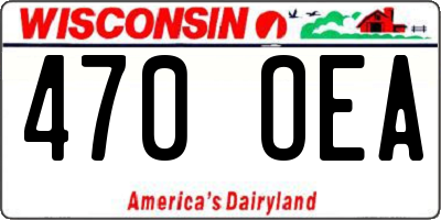WI license plate 470OEA