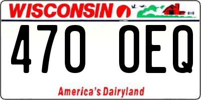 WI license plate 470OEQ