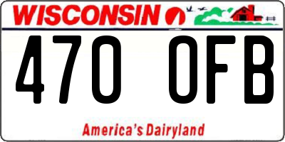 WI license plate 470OFB