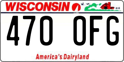 WI license plate 470OFG