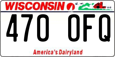 WI license plate 470OFQ