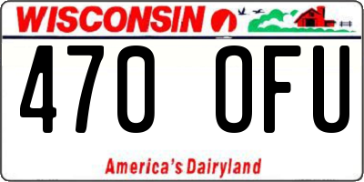 WI license plate 470OFU