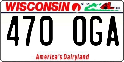 WI license plate 470OGA