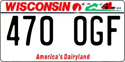 WI license plate 470OGF