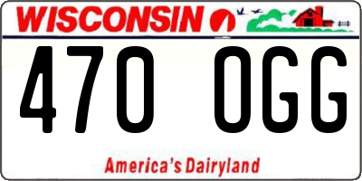 WI license plate 470OGG