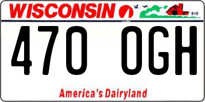 WI license plate 470OGH