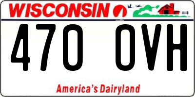 WI license plate 470OVH