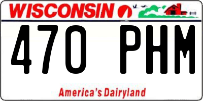 WI license plate 470PHM