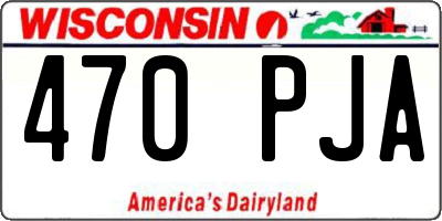 WI license plate 470PJA