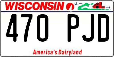 WI license plate 470PJD