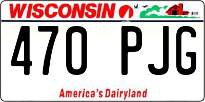 WI license plate 470PJG