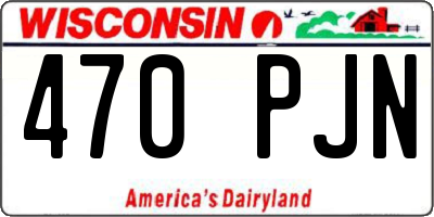 WI license plate 470PJN