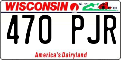 WI license plate 470PJR