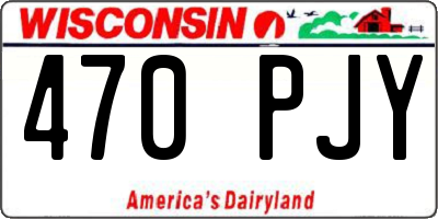 WI license plate 470PJY