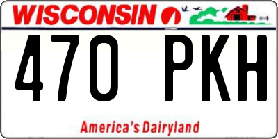 WI license plate 470PKH