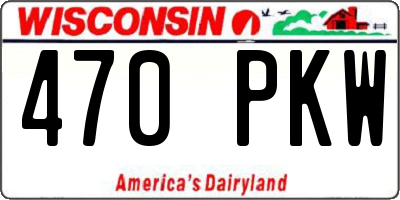 WI license plate 470PKW