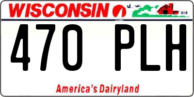 WI license plate 470PLH