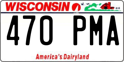 WI license plate 470PMA