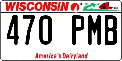 WI license plate 470PMB