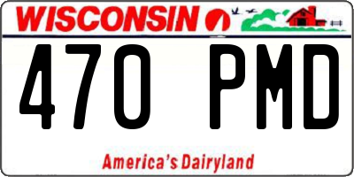 WI license plate 470PMD