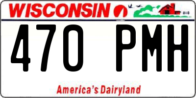 WI license plate 470PMH