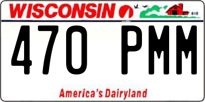WI license plate 470PMM