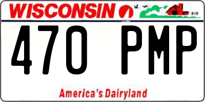 WI license plate 470PMP