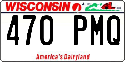 WI license plate 470PMQ