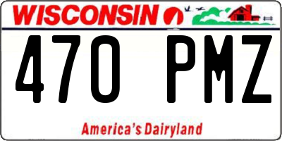 WI license plate 470PMZ