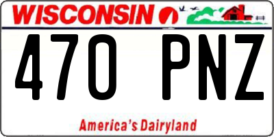 WI license plate 470PNZ