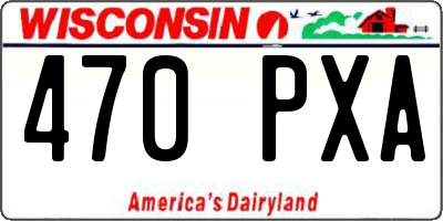 WI license plate 470PXA