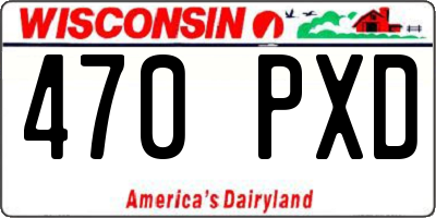 WI license plate 470PXD