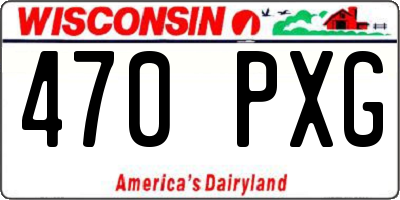 WI license plate 470PXG