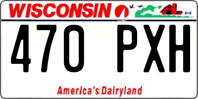 WI license plate 470PXH