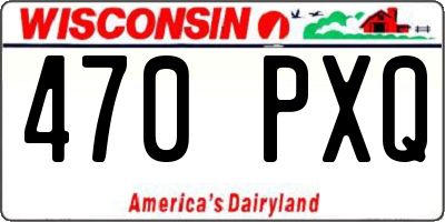 WI license plate 470PXQ