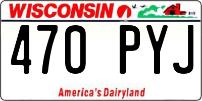 WI license plate 470PYJ