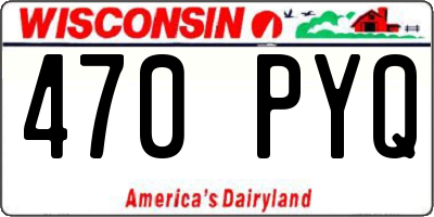 WI license plate 470PYQ