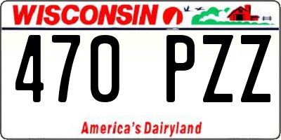 WI license plate 470PZZ