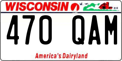 WI license plate 470QAM