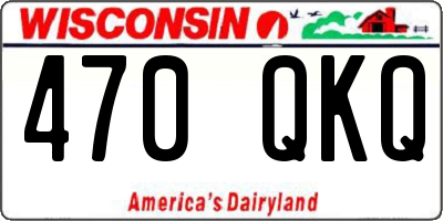 WI license plate 470QKQ